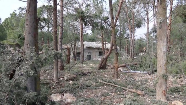 Afrin'de ele geçirilen terör kampındaki çatışmanın görüntüleri